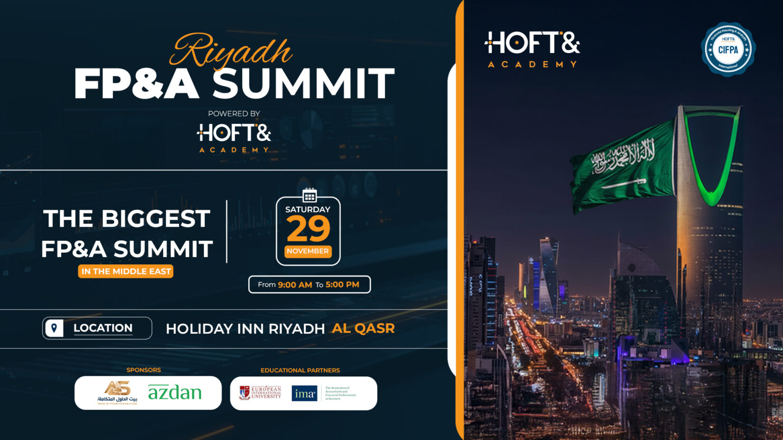 HOFT Academy FP&A Summit VIP Guest | Riyadh – Hoft Academy Programs